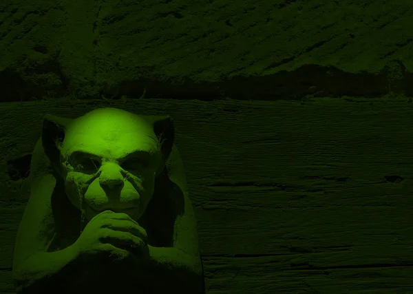 Green gargoyle — Stock Photo, Image