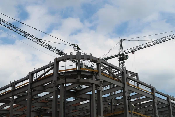 Novo centro comercial em construção — Fotografia de Stock