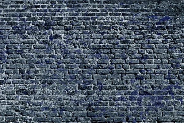 Muro di mattoni blu — Foto Stock