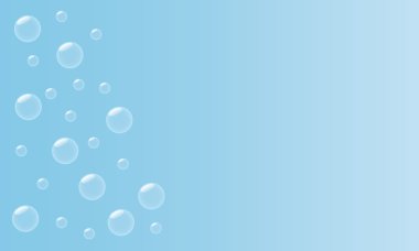 Mavi arkaplanda baloncuklar