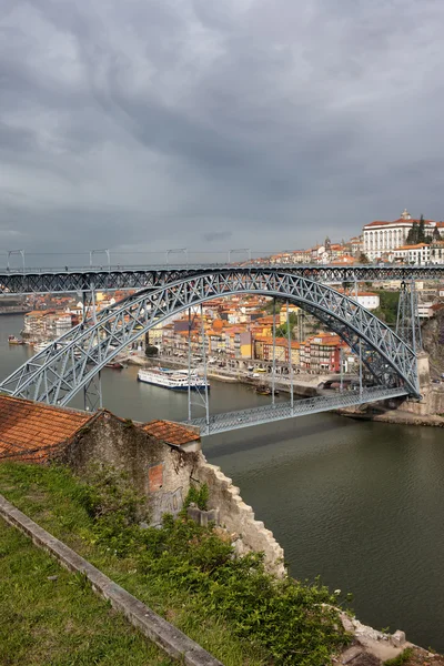 Ponte Dom Luis I no Porto e Gaia — Fotografia de Stock