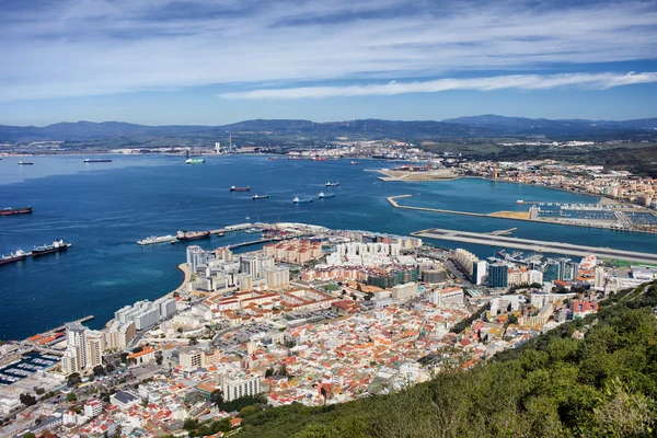 Gibraltar Stadt und Bucht — Stockfoto