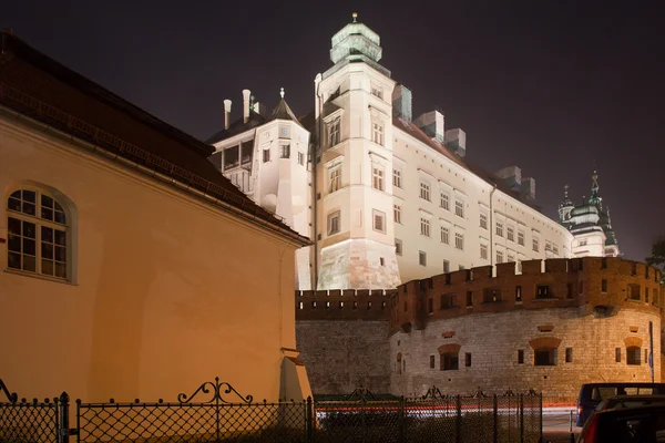 Royal Wawel Castle by Night in Krakow — Stock Photo, Image