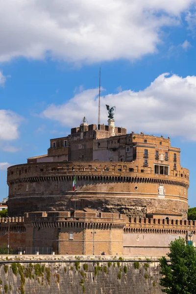 Město Řím Itálii Hrad Anděla Castel Sant Angelo Hadrijské Mauzoleum — Stock fotografie