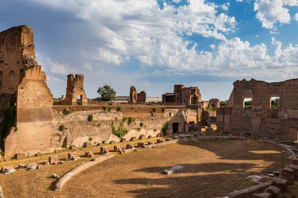 Hipódromo Domiciano Stadio Palatino Ciudad Roma Italia Antiguo Estadio Colina — Foto de Stock