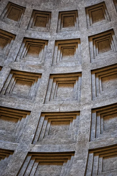 Cúpula Panteão Detalhes Arquitetônicos Antigo Templo Romano Roma Itália — Fotografia de Stock