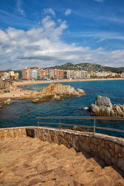 Trappen Naar Zee Badplaats Lloret Mar Aan Costa Brava Spanje — Stockfoto