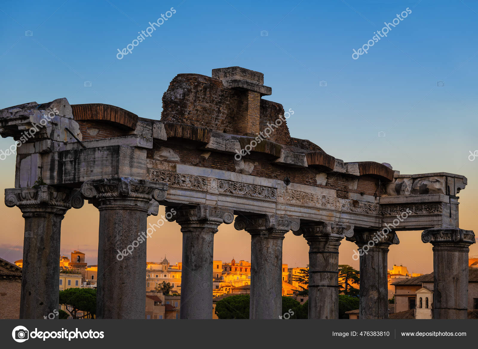 Templo Saturno Detalhes Arquitetônicos Roma Itália Close Para Entablature  Colunas — Foto © rognar #476383810, image size:1600x1167