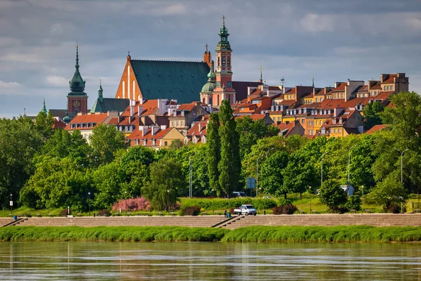 Niebo Nad Rzeką Starego Miasta Warszawie Stolica Polski — Zdjęcie stockowe