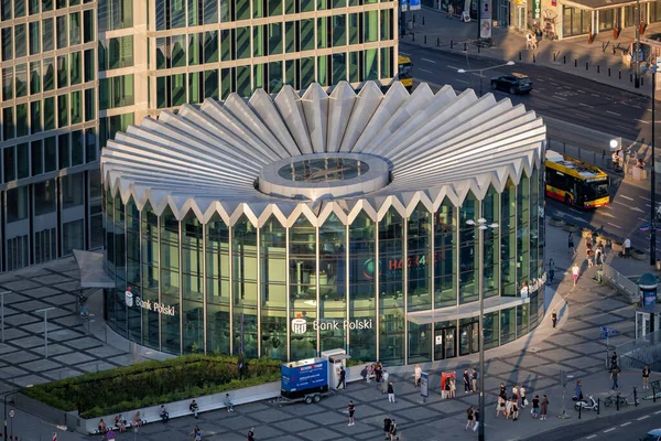 Warschau Polen Juni 2020 Rotunde Der Pko Bank Polski Symbolträchtiges — Stockfoto