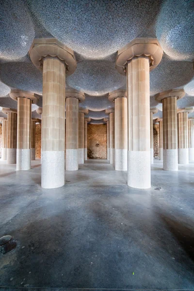 Hypostyle Room in Park Guell — Stok Foto