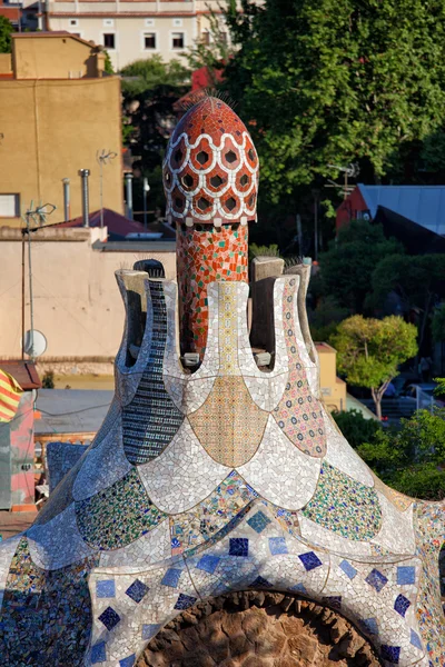 Casa del guarda arkitektoniska detaljer i park güell — Stockfoto