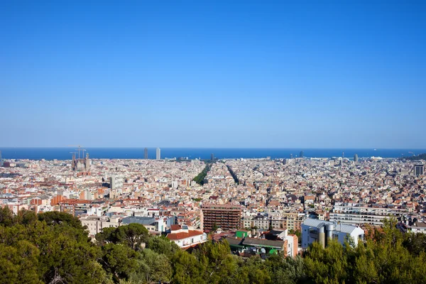 Ciudad de Barcelona desde Arriba — Foto de Stock