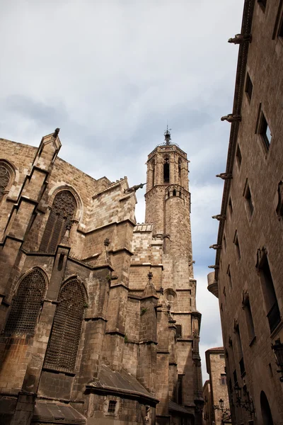 Gotische architectuur van de kathedraal van barcelona — Stockfoto