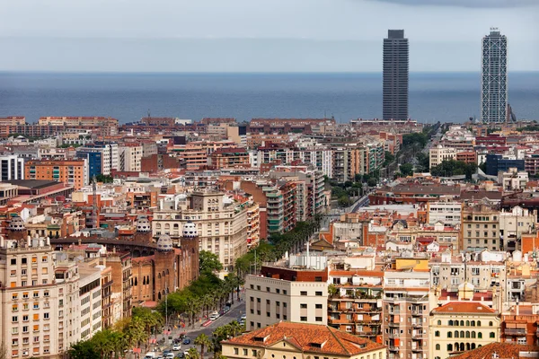 Barcelonan kaupunki Cityscape — kuvapankkivalokuva