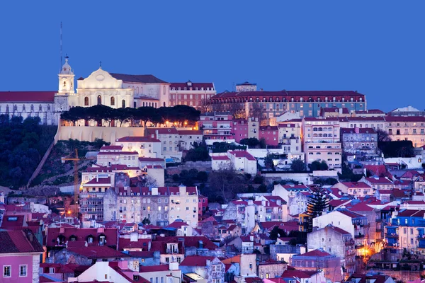 Staden Lissabon på Twilight i Portugal — Stockfoto