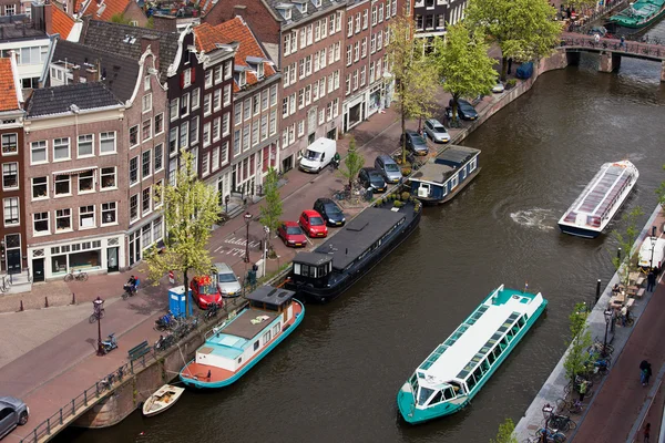 Ciudad de Amsterdam en Holanda desde Arriba — Foto de Stock