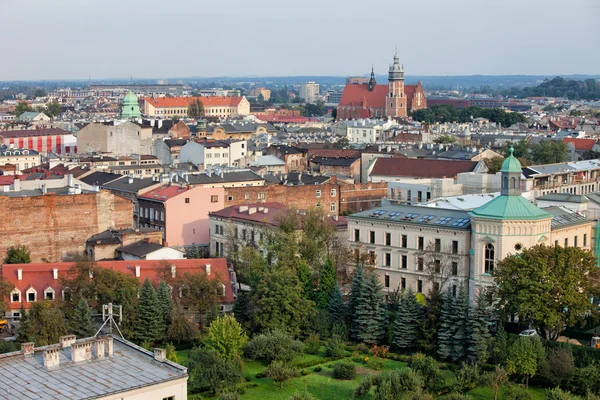 Казимеж и Страдом сверху в Кракове — стоковое фото