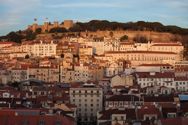 Puesta de sol en la ciudad de Lisboa —  Fotos de Stock