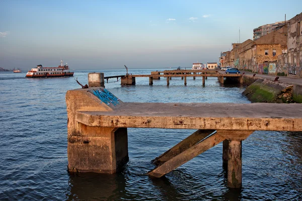 Old Quay Waterfront in Almada — Stock Photo, Image