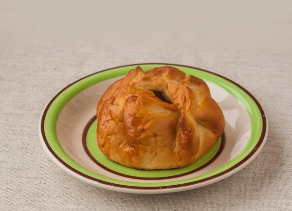 Bun with meat filling — Stock Photo, Image