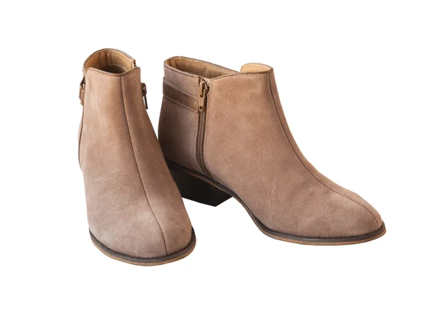 Beige female shammy boots — Stock Photo, Image