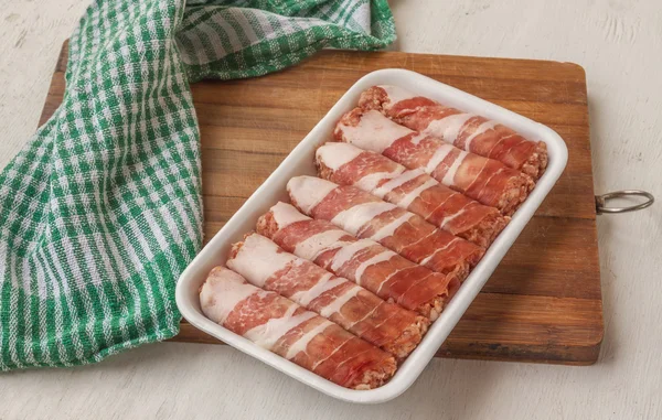 Rollos de carne cruda — Foto de Stock