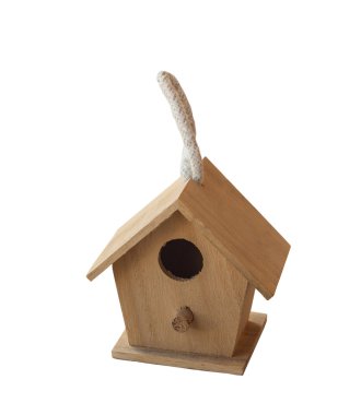 Küçük ahşap kuş yuvası