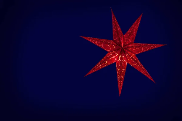 Illuminated Handcrafted Christmas Decoration Stars — Stock Photo, Image