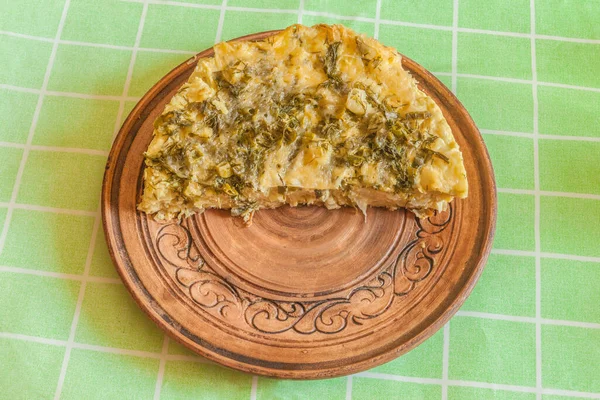 Zucchini Cheese Casserole Plate View — Stock Photo, Image