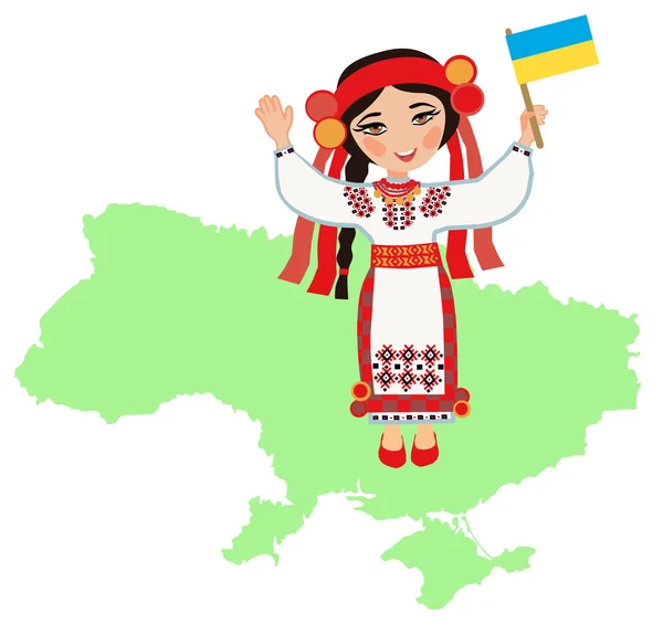 Donna ucraina — Vettoriale Stock