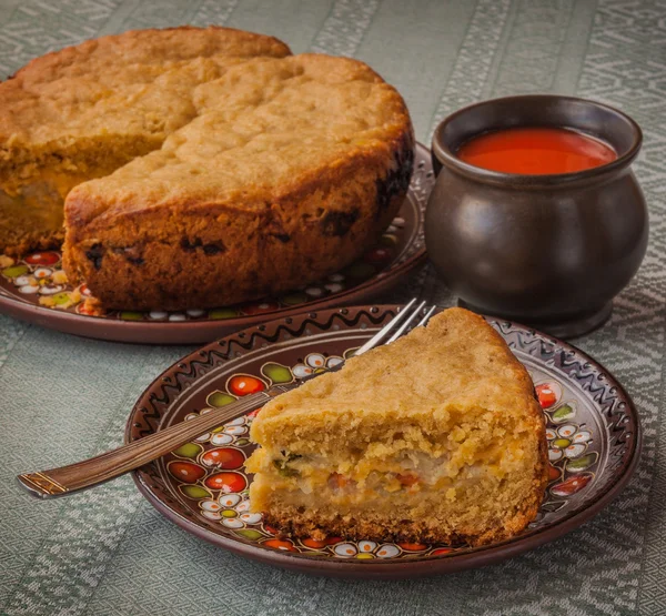 Cake with juice — Stock Photo, Image