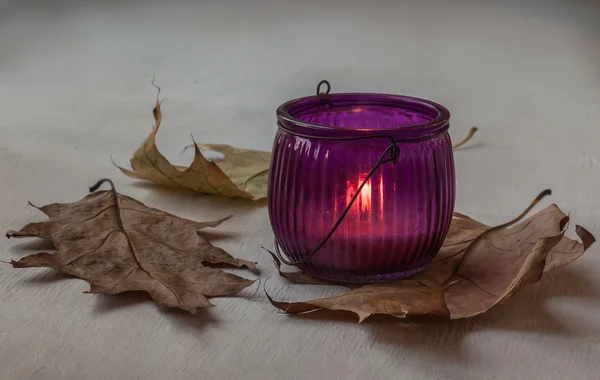 Kerzenständer aus Glas — Stockfoto