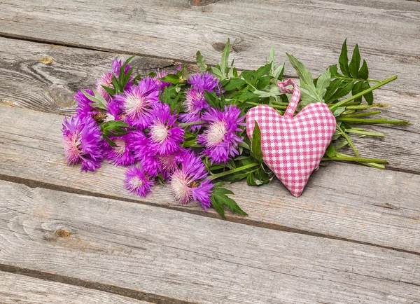 Fiori di mais e cuore — Foto Stock