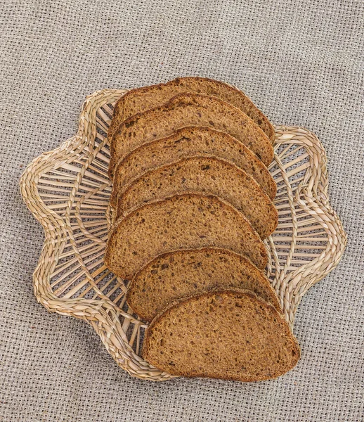 Fatias de pão de centeio — Fotografia de Stock