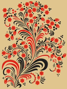 Halk tarzında dekoratif çiçek