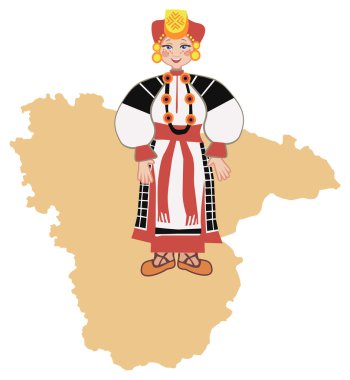 Kadın geleneksel halk kostüm
