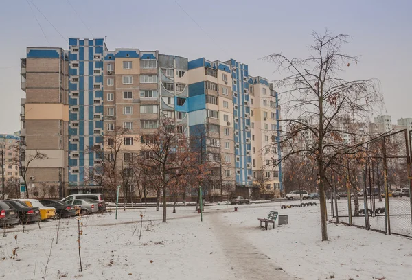 Chantier en hiver à Kiev — Photo