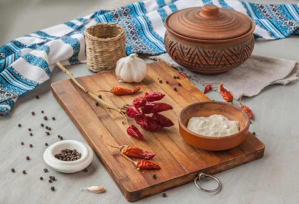 Oekraïense gerechten op tafel — Stockfoto