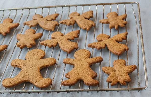 Gingerbread Cookie on a baking sheet — Stock Photo, Image