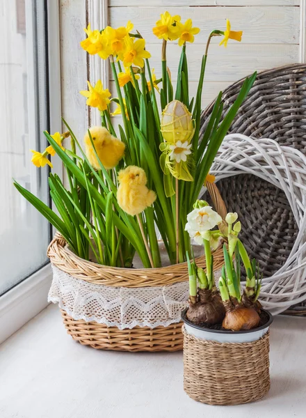 Ostern Dekoration Balkon — Stockfoto