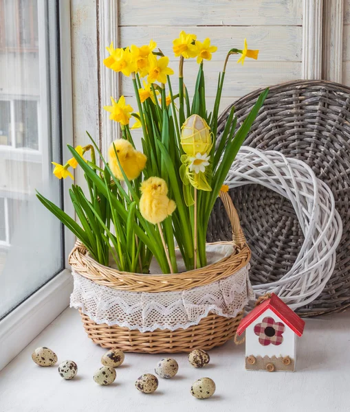Easter decoration balcony — Stock Photo, Image