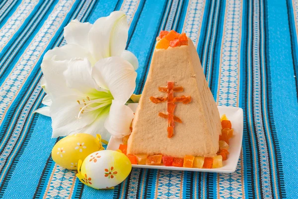 Tarta de Pascua tradicional de cuajada —  Fotos de Stock
