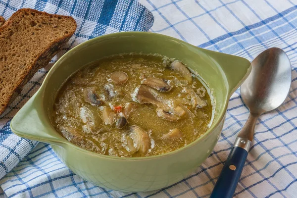 Vegan lenten mushroom soup — Stock Photo, Image