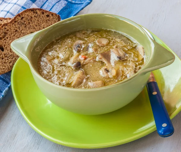 Vegan lenten mushroom soup — Stock Photo, Image