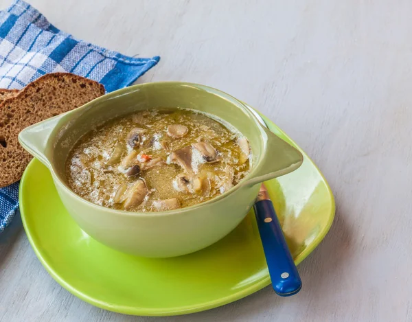 Vegan lenten mushroom soup — Stock Photo, Image