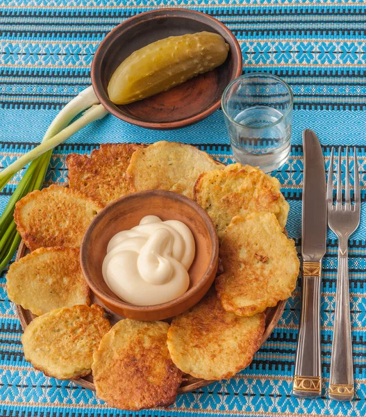 Zelfgemaakte Aardappelpannenkoekjes — Stockfoto