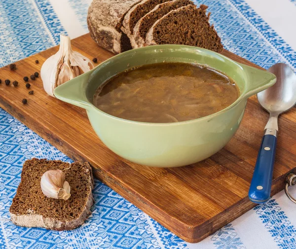 Plate with pumpkin soup — Stock Photo, Image