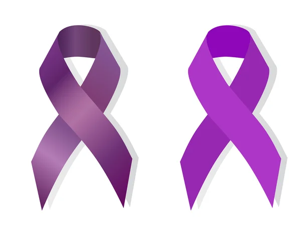 Purple awareness ribbon — Stock Vector