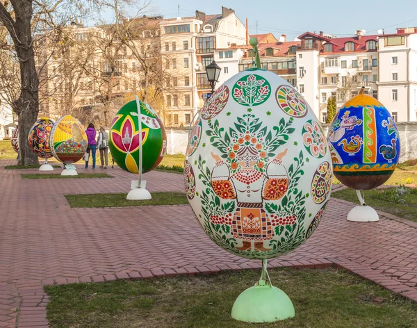 Ostereier auf ukrainischem Fest — Stockfoto